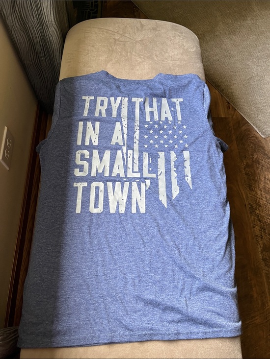 Jason Aldean Other - Jason Aldean Blue Graphic Tee with Bold Print